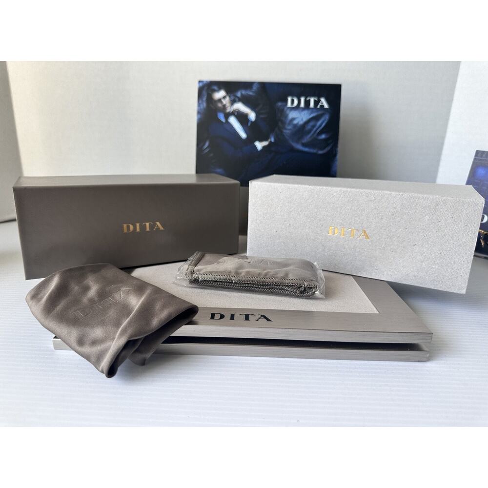 DITA Sunglasses LXN-EVO DTS403-A-02 Crystal Grey White Gold Blue Flash Mirror - Picture 11 of 11